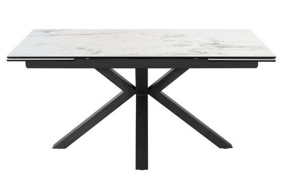 Phoenix White 160-200-240 - Ceramic Marble Extending Dining Table (Display)