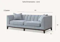 Rilasso 3 Seater Sofa in Dolphin Boucle