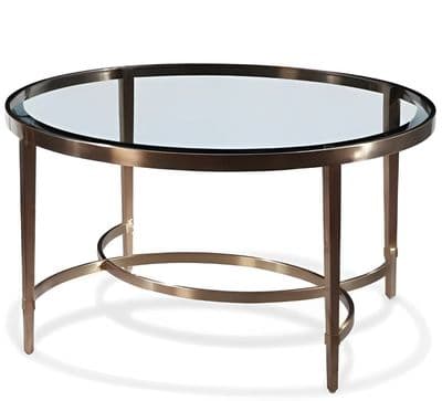 Ritz Circular Brushed Antique Brass Coffee Table