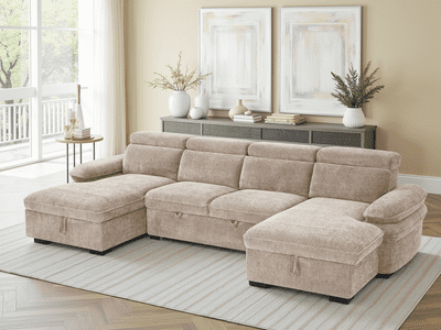 Roma Sofabed U-Shape Corner - Beige
