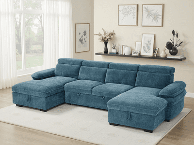 Roma Sofabed U-Shape Corner - Blue