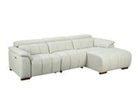 Rosecca Large Electric Leather Recliner Chaise Left Hand Facing