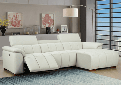 Rosecca Large Electric Leather Recliner Chaise Left Hand Facing