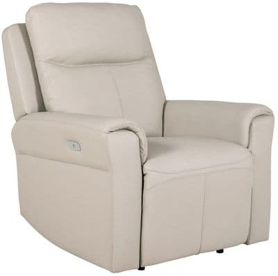 Russo 1 Seater Electric Recliner Chair - Stone