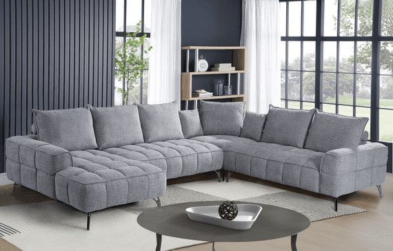 Sanzani Corner Sofa - Grey - Display Model