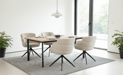 Sereno - Beige Auto Swivel Return Dining Chair