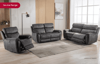 Seville Suede Electric Recliner Sofa - Graphite