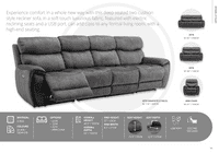 Seville Suede Electric Recliner Sofa - Graphite