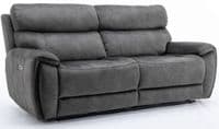 Seville Suede Electric Recliner Sofa - Graphite
