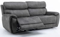 Seville Suede Electric Recliner Sofa - Graphite