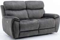 Seville Suede Electric Recliner Sofa - Graphite