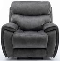 Seville Suede Electric Recliner Sofa - Graphite