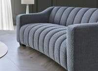 Silenzio 3 Seater Sofa in Iron Boucle Fabric