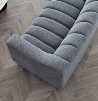 Silenzio 3 Seater Sofa in Iron Boucle Fabric