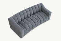 Silenzio 3 Seater Sofa in Iron Boucle Fabric
