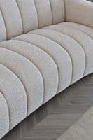 Silenzio 3 Seater Sofa in Oatmeal Boucle Fabric