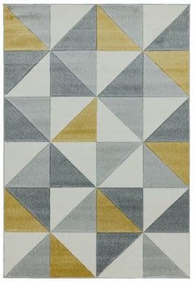 Sketch Cubic Ochre Rug