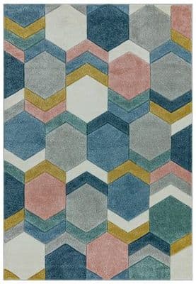 Sketch Hexagon Multi Rug