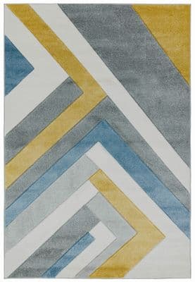 Sketch Linear Grey Multi Rug