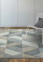 Sketch Rhombus Grey Rug
