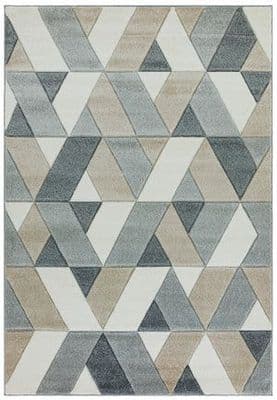 Sketch Rhombus Grey Rug