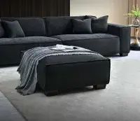 Sorrento 4 Seater Sofa Chaise in Midnight Boucle