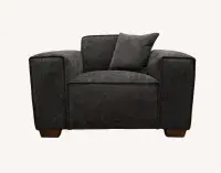 Sorrento 4 Seater Sofa Chaise in Midnight Boucle