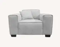 Sorrento 4 Seater Sofa Chaise in Pebble Boucle