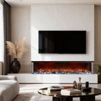 Strada Deep 3D UHD Panoramic Full Glass 1-2-3-Sided Electric WIFI Fire