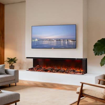 Strada Deep 3D UHD Panoramic Full Glass 1-2-3-Sided Electric WIFI Fire