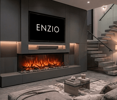 Strada Deep 3D UHD Panoramic Full Glass 1-2-3-Sided Electric WIFI Fire