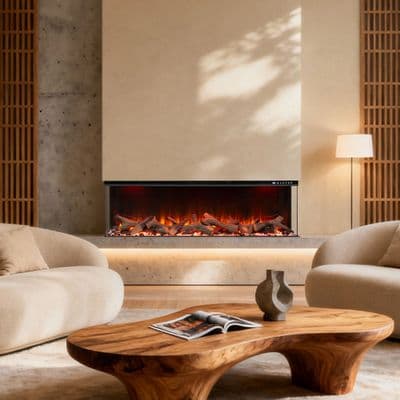 Strada Deep 3D UHD Panoramic Full Glass 1-2-3-Sided Electric WIFI Fire