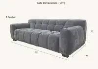 Torredo Steel Velvet Sofa Range