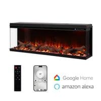 Valenti 3D UHD Slimline Panoramic Full Glass 1-2-3-Sided Electric WIFI Fire