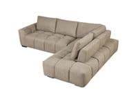 Venosa Corner Chaise Adjustable Back Sofa - Taupe