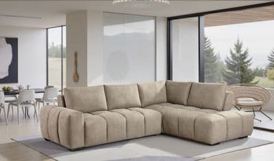 Venosa Corner Chaise Adjustable Back Sofa - Taupe