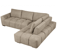 Venosa Corner Chaise Adjustable Back Sofa - Taupe - Display