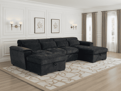 Vitana Sofabed U-Shape Corner - Black
