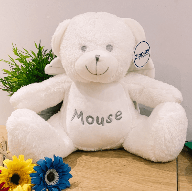 Personalised angel teddy shop bear