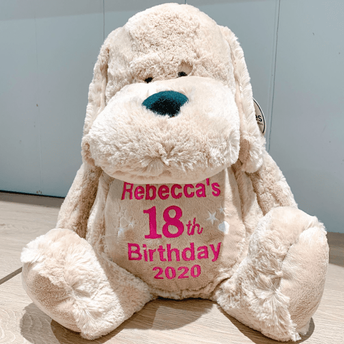 Personalised online dog teddy