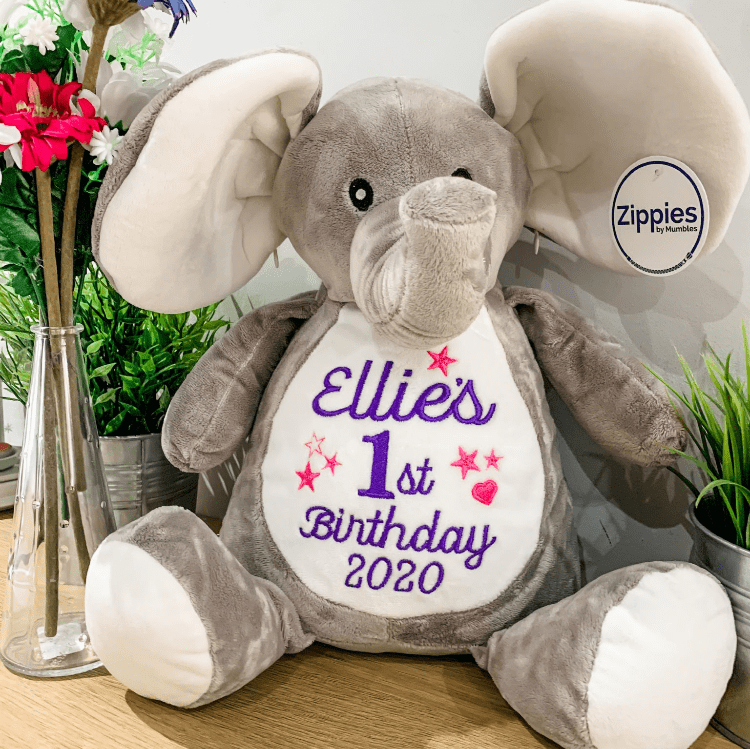 Personalised elephant soft hot sale toy