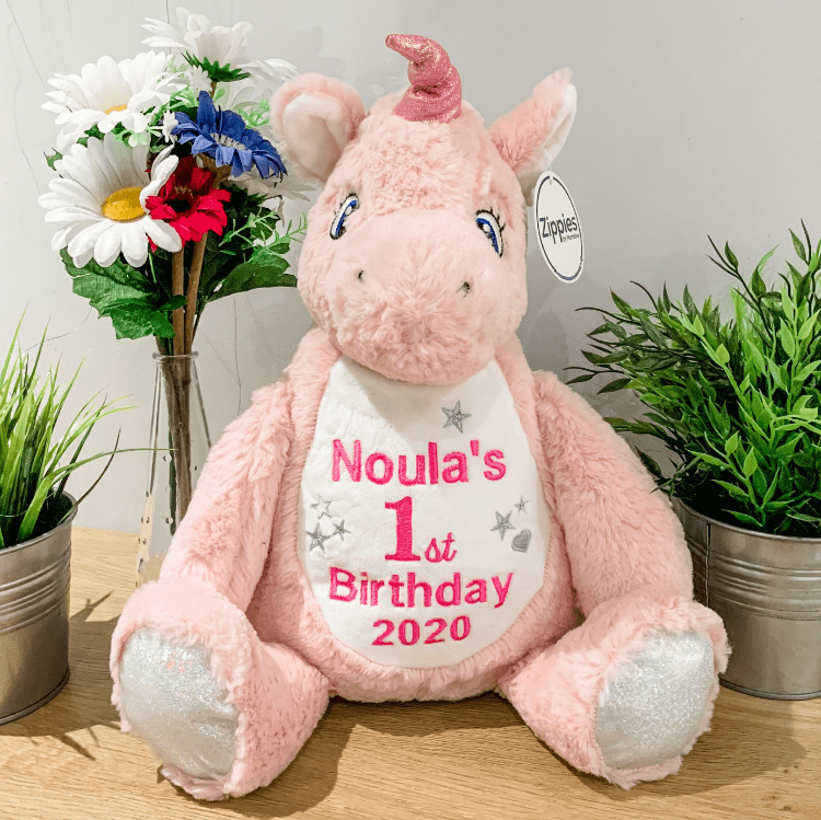 Personalised unicorn teddy hotsell