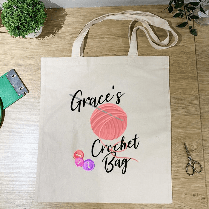 Personalised 2025 crochet bag