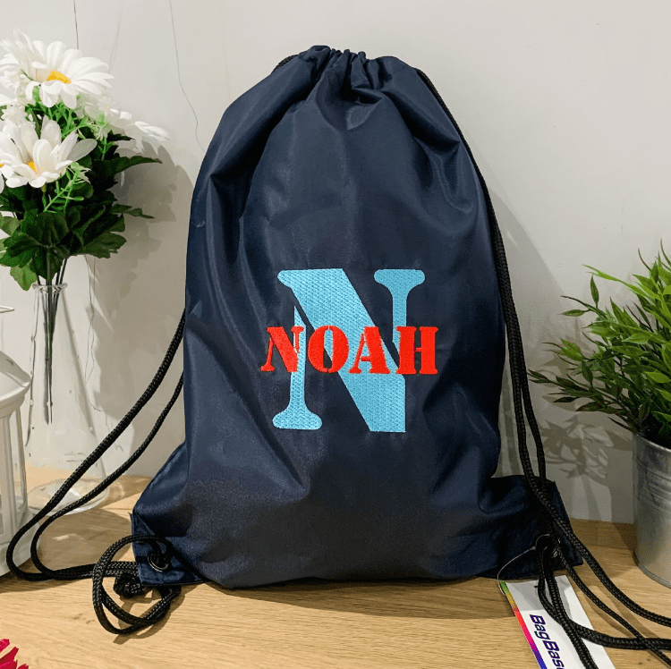 Personalised childrens drawstring sales bags