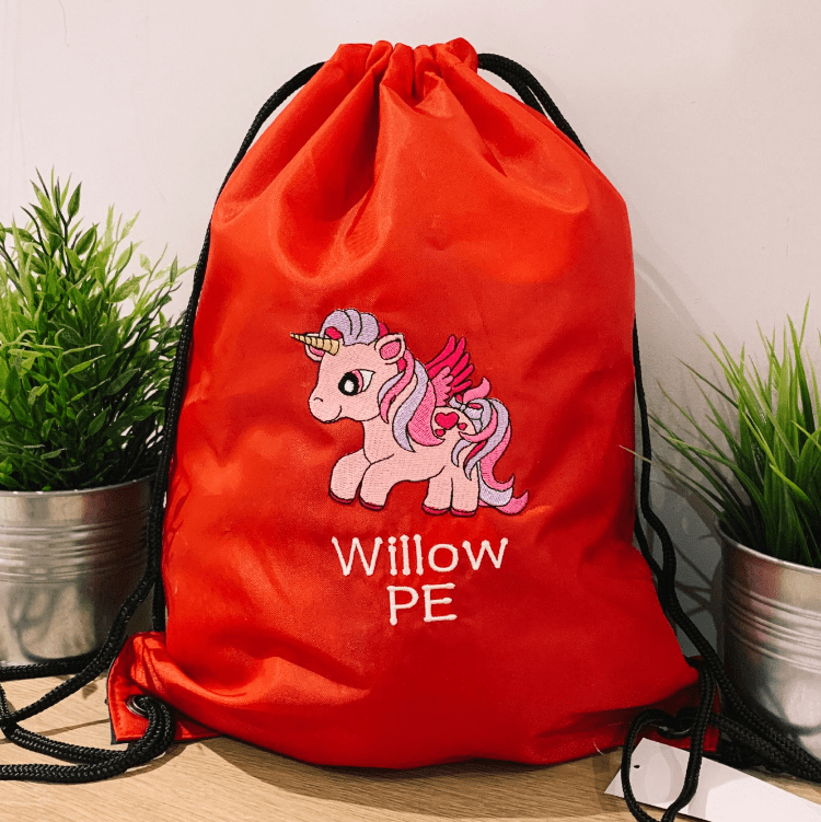 Personalised Unicorn Drawstring Bag