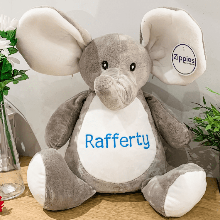 Elephant personalised teddy hotsell
