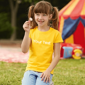 Personalised Girls Valueweight T Shirt