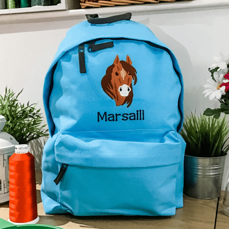 Backpack with discount horses design