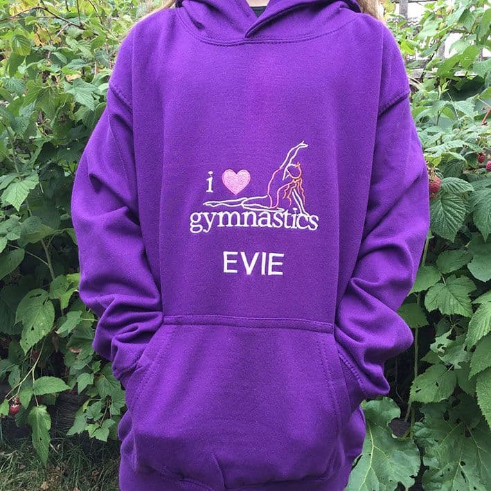 Personalised gymnastics hoodie Clearance