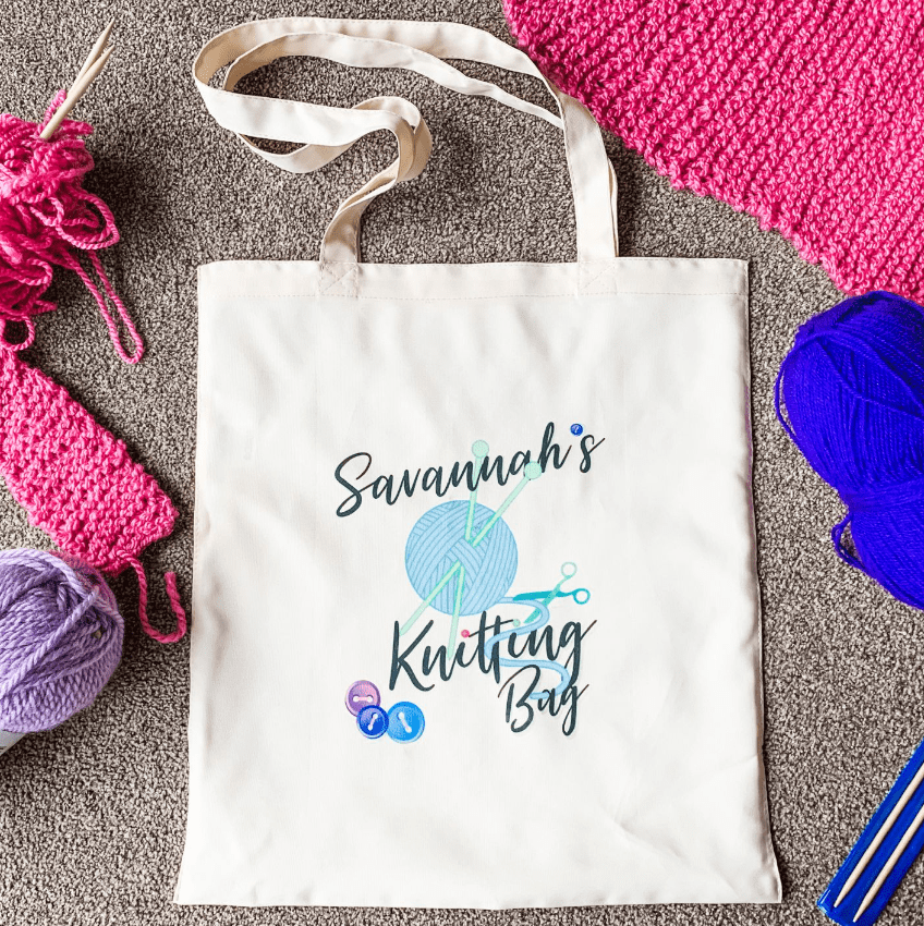 Personalised 2025 knitting bag